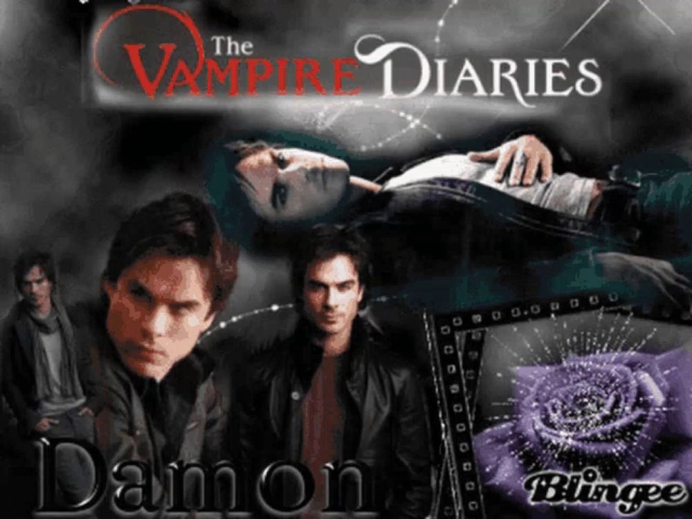 a poster for the vampire diaries shows damon