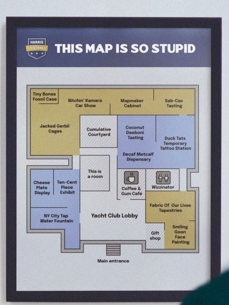 Map of Harris Football podcast references