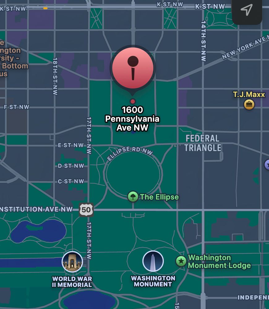 Map of white house