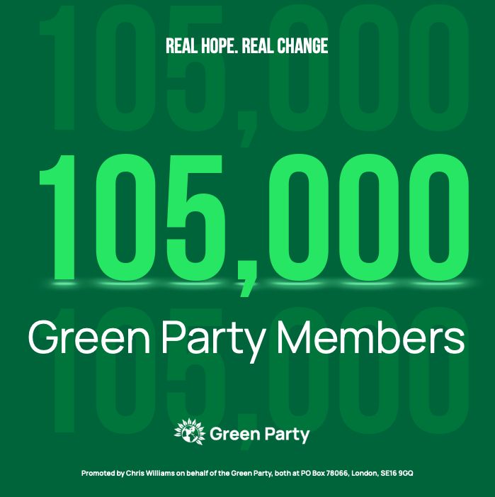 real hope, real change 105,000 Green Party members