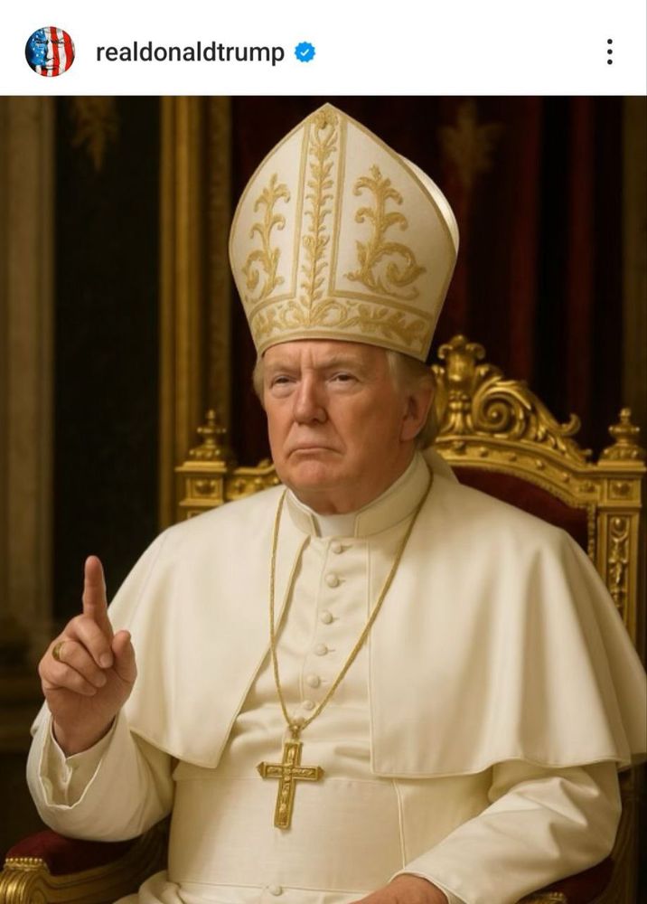 Trump postet Bild von sich als Papst 