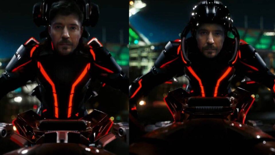 A couple of screenshots of Mr. Beast in the new ad for the new Tron film, even though he is not in the film.