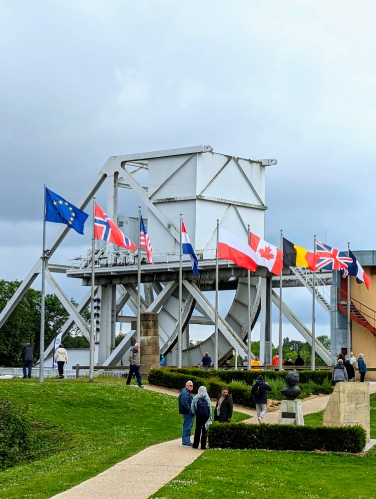 The Pegasus Bridge, crossing the Caen Canal, is the site where British Horsa gliders commanded by John Howard landed after midnight on June 6, 1944. They succeeded in capturing the bridge and holding it until reinforcements arrived.
