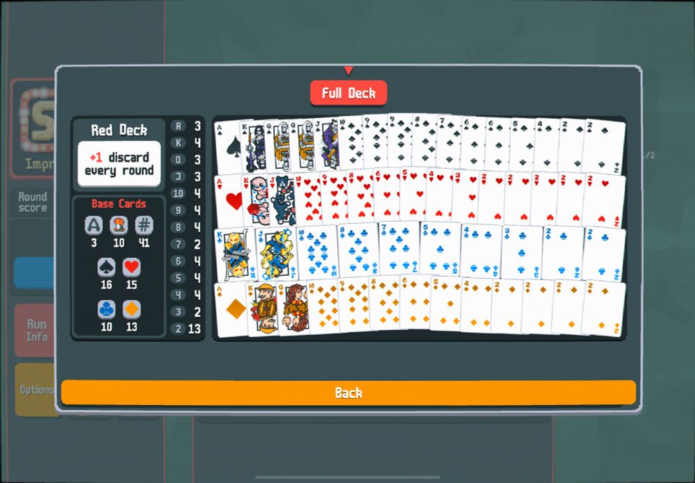 Belatro deck showing the player has 12 2’s