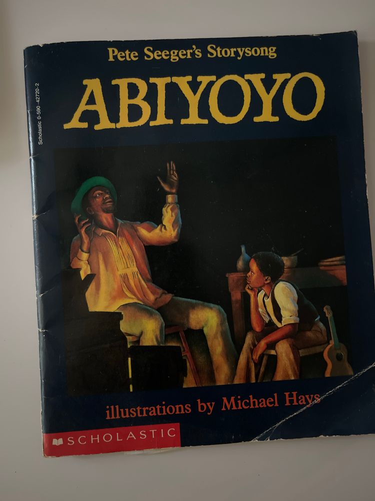 book cover of Abiyoyo by Pete Seeger, illustrations by Michael Hays