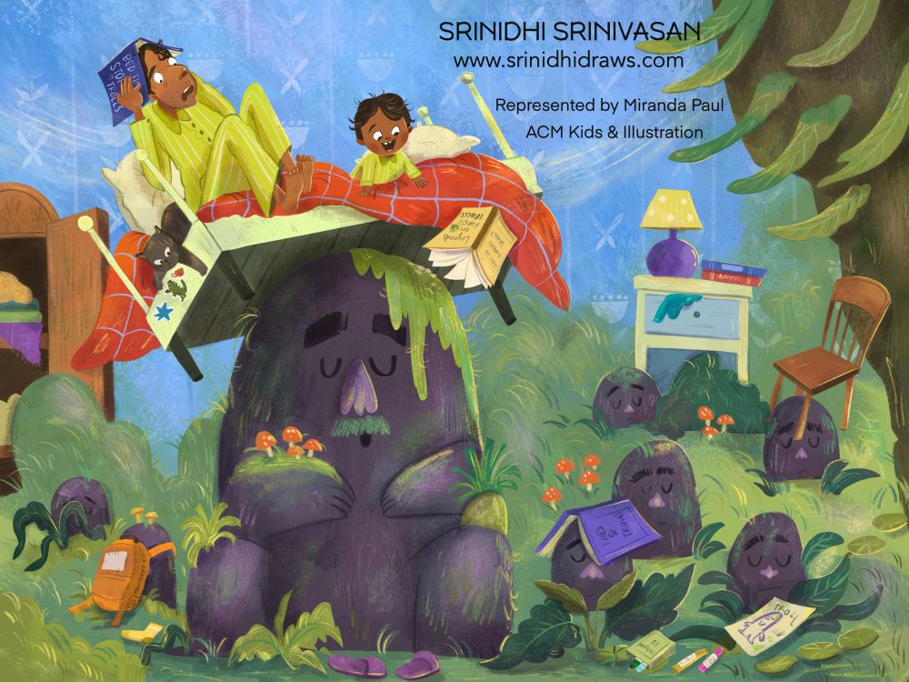 Illustration of Bed time story coming to life 