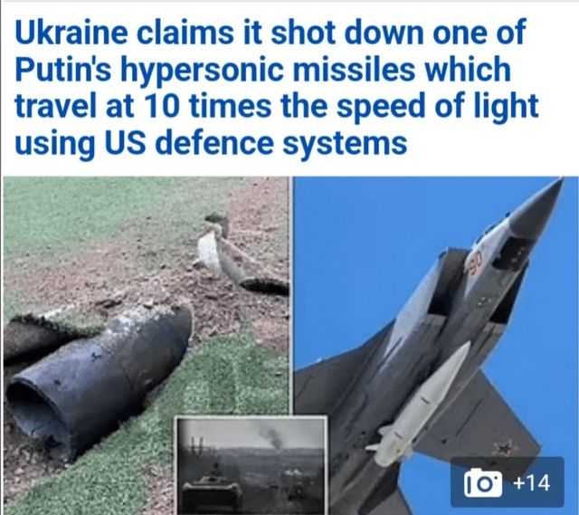 News wrongly reporting a missile traveling 10 times the speed of light rather than the speed of sound 