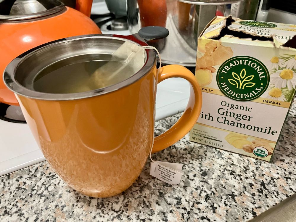 A cup of chamomile tea