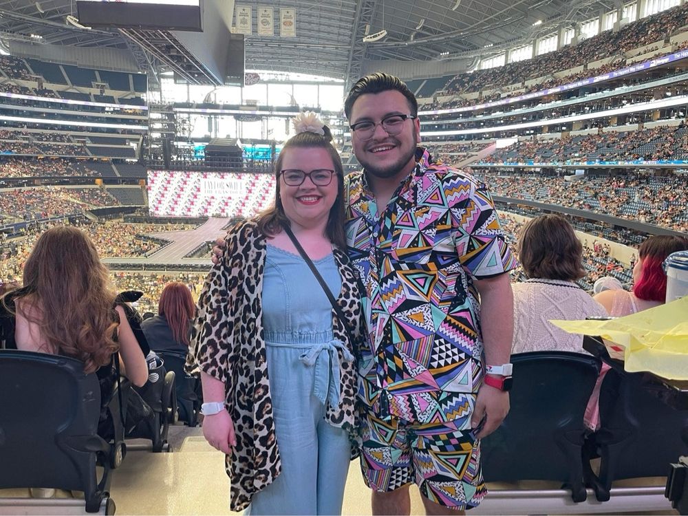 Me and my friend at Arlington N2 of The Eras Tour!!