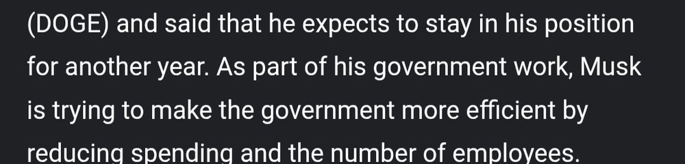Some chucklefuck describing doge as "trying to make the government not efficient"