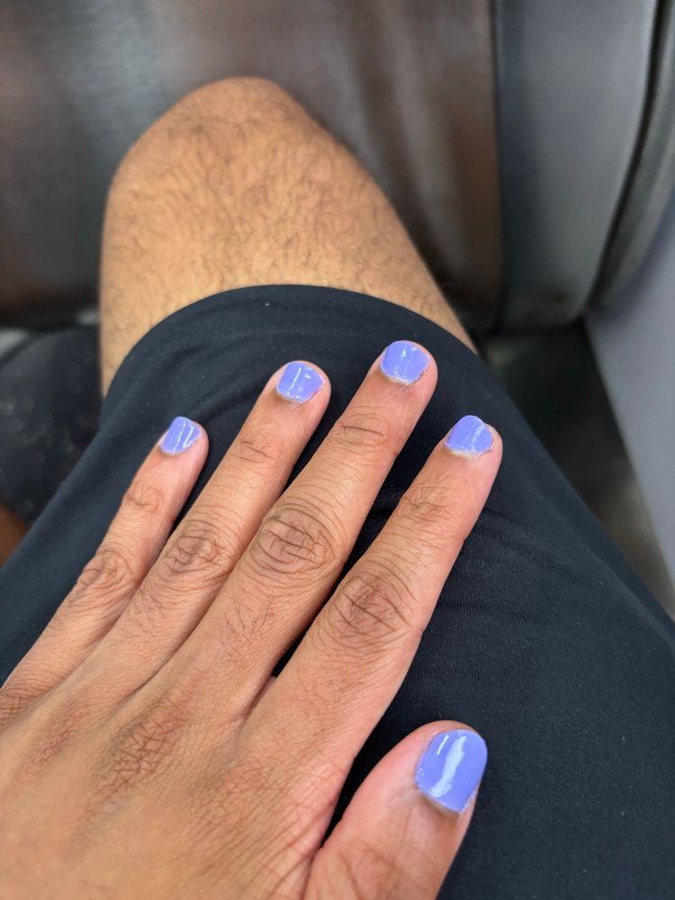 painted nails. purple