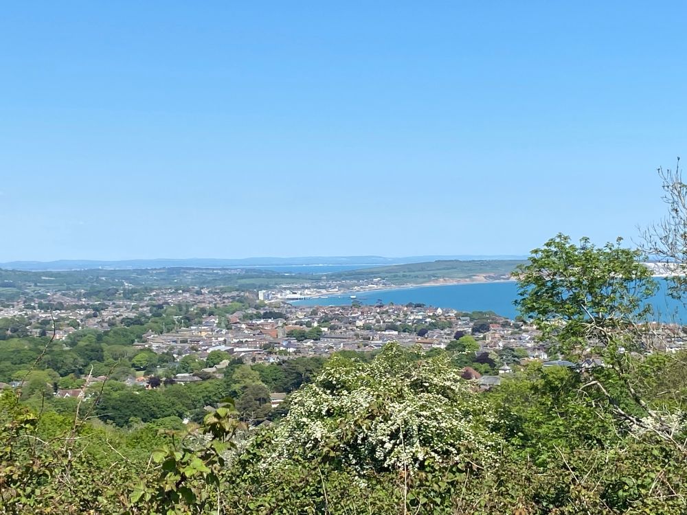 Isle of Wight from Shanklin Downs.