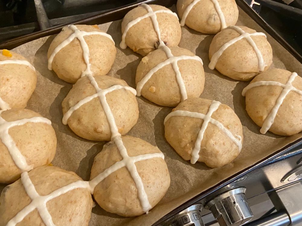 Hot Cross Buns before baking.