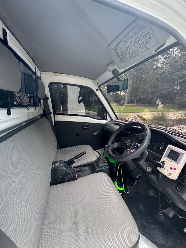 Interior of kei truck