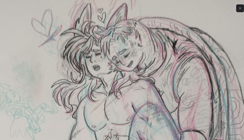 OC smut sketch cropped 9_6 
IDK when/where full will be posted, whatever

(Male figures in coitus)