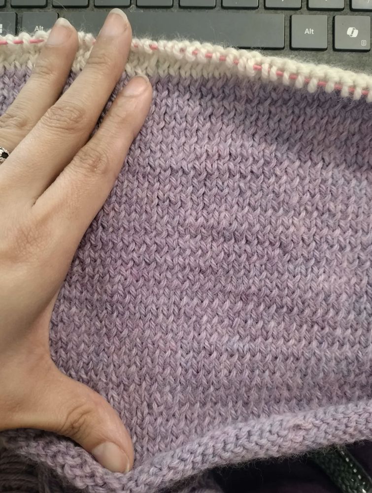 Knitting WIP... looking forward to finishing this one, as I am still in those starting stages with practice.