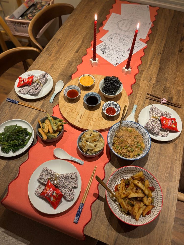 Chinese meal for lunar new year