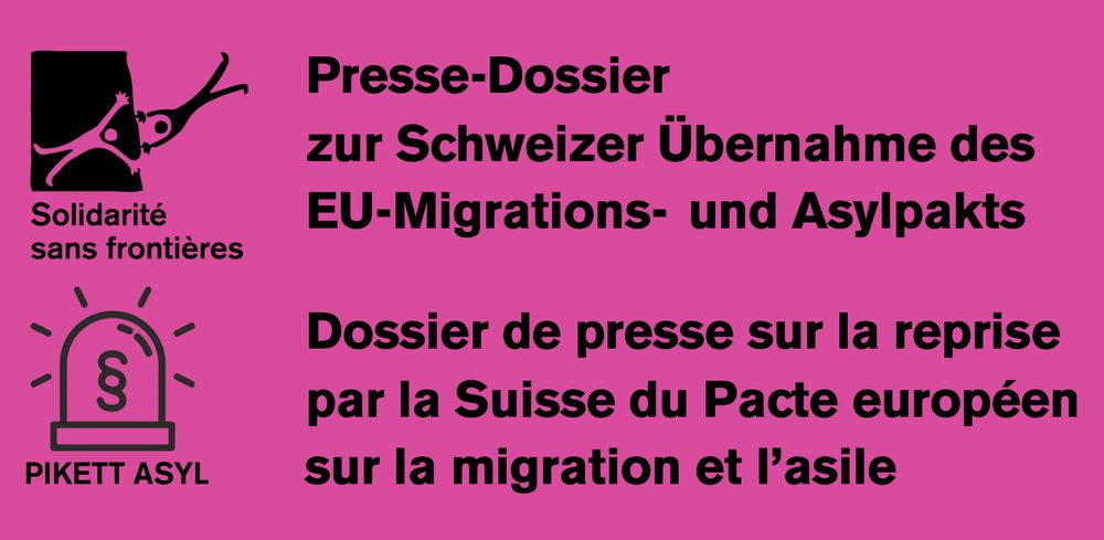Presse-Dossier zum EU-Asylpakt - Dossier de presse sur le Pacte européen sur l'asile.