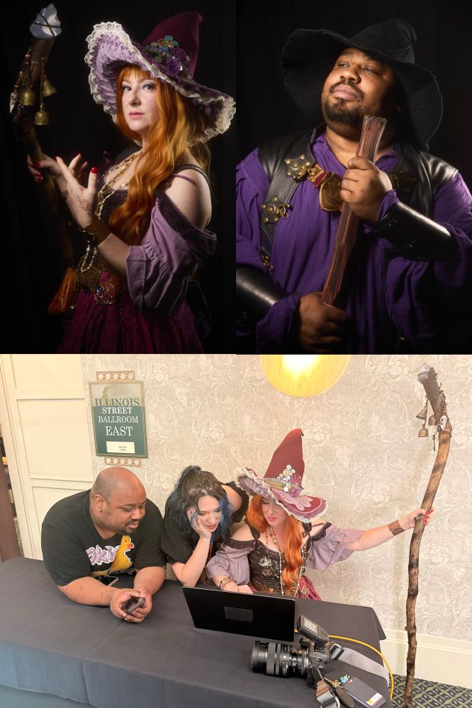 Collage of a shoot and the bts for it