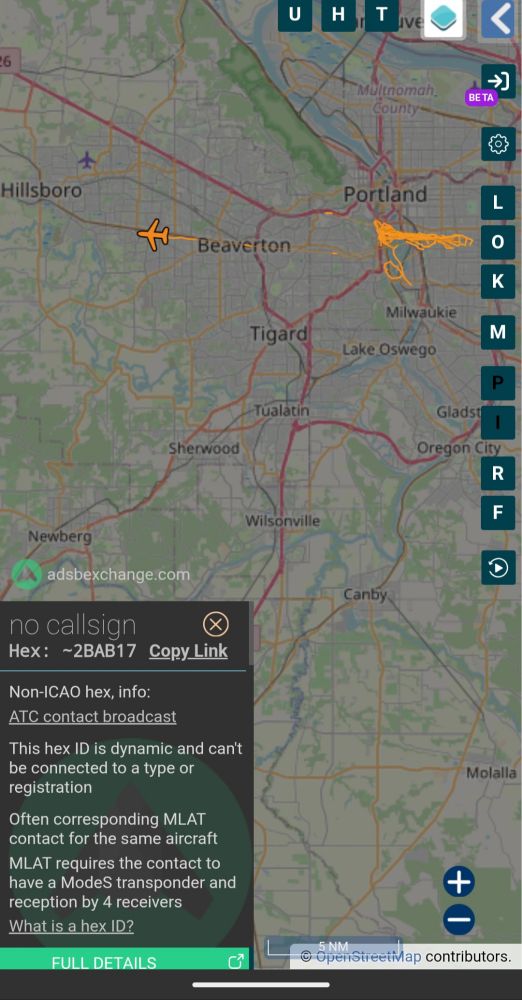 ADS-B Exchange appears to put the ICE helicopter between Beaverton and Hillsboro. 