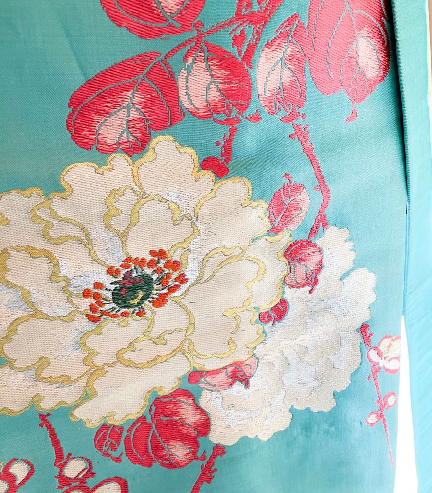 牡丹柄の名古屋帯