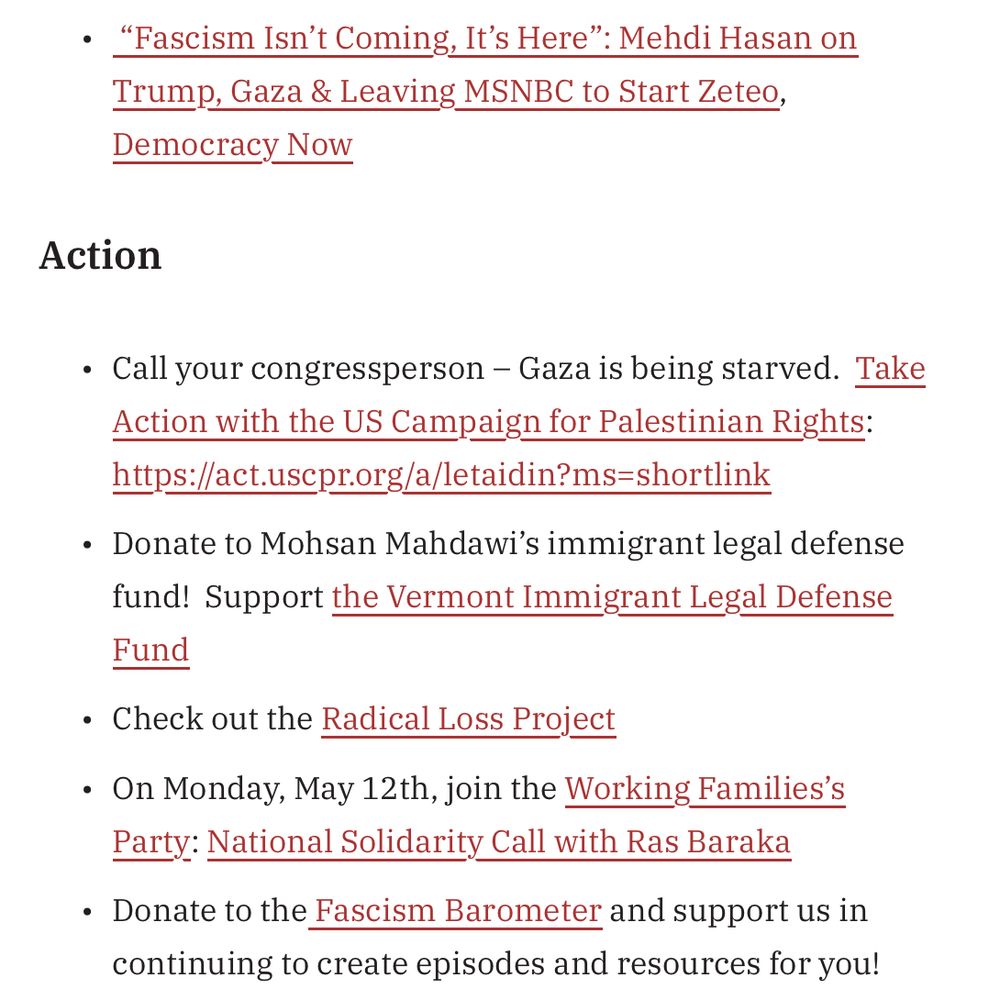 Several actions to take for collective liberation. You can find more details at fascismbarometer.com/resources/episode-10-malkia.