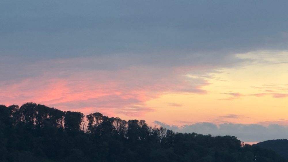 Pinkish hues after sunset