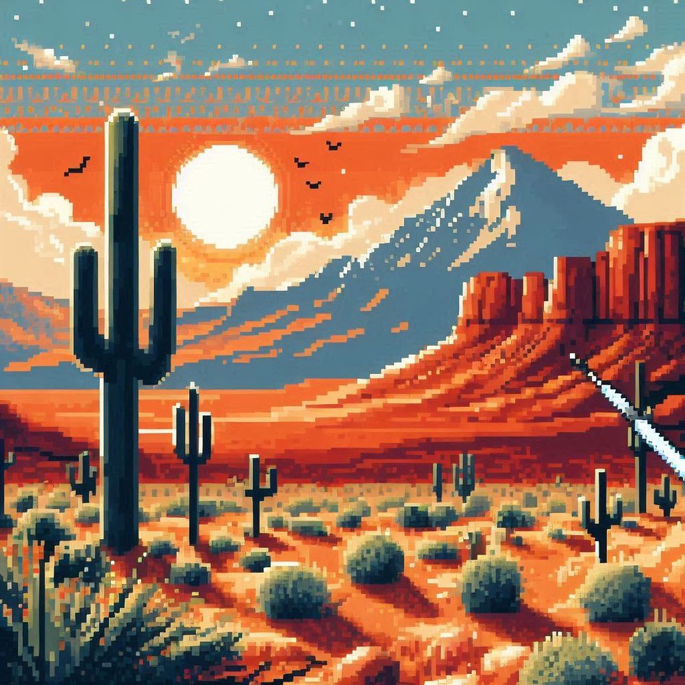 Pixel-Art of the Arizona desert