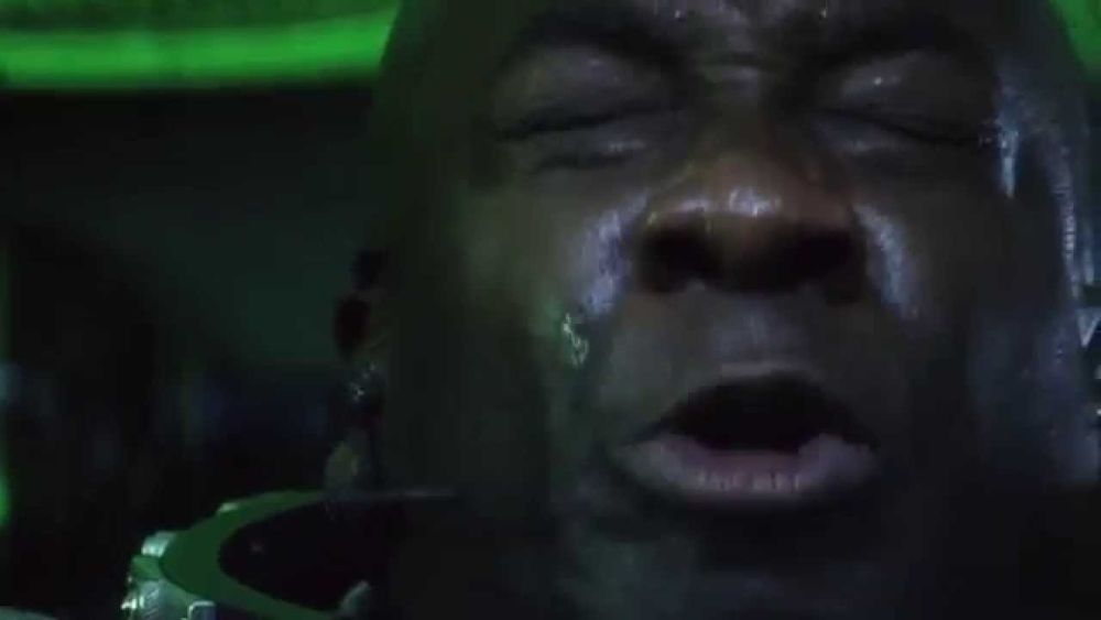 pic of michael clarke duncan hitting the “ty jesus” when he Evil Knievel’s the rover across the chasm in Armageddon