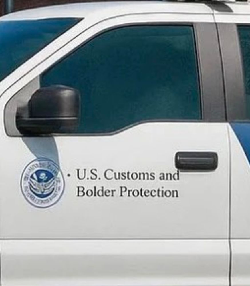 AI generated image of ICE vehicle with decal "U.S. Customs and Bolder [sic] Protection"