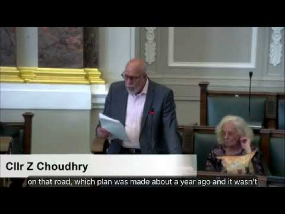Cllr Zaker Choudhry presents a petition about tree pruning