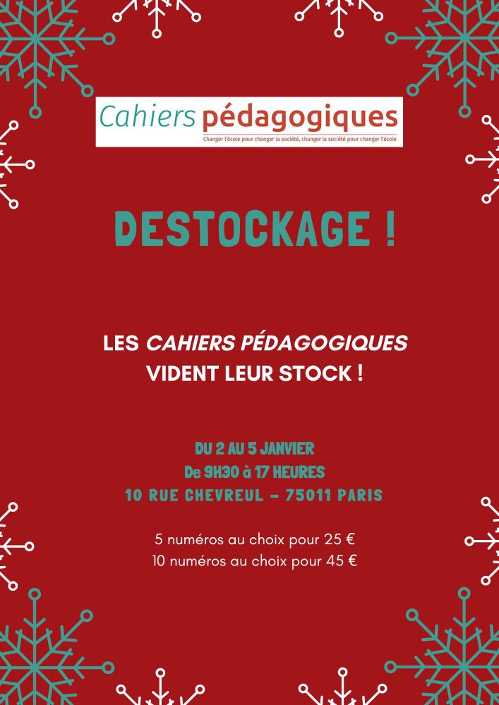 On déstocke ! - Les Cahiers pédagogiques