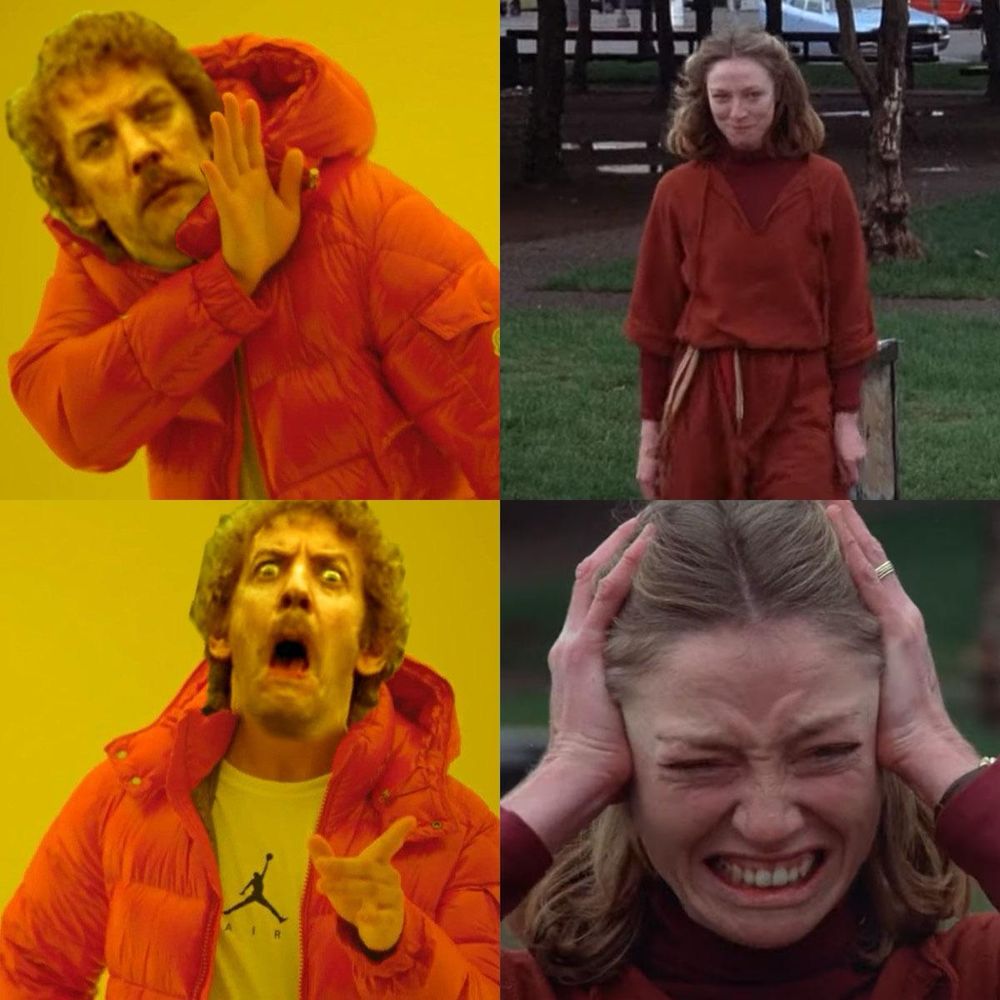 I made an Invasion Of The Body Snatchers version of the drake pointing meme for a b3ta compo at some point 