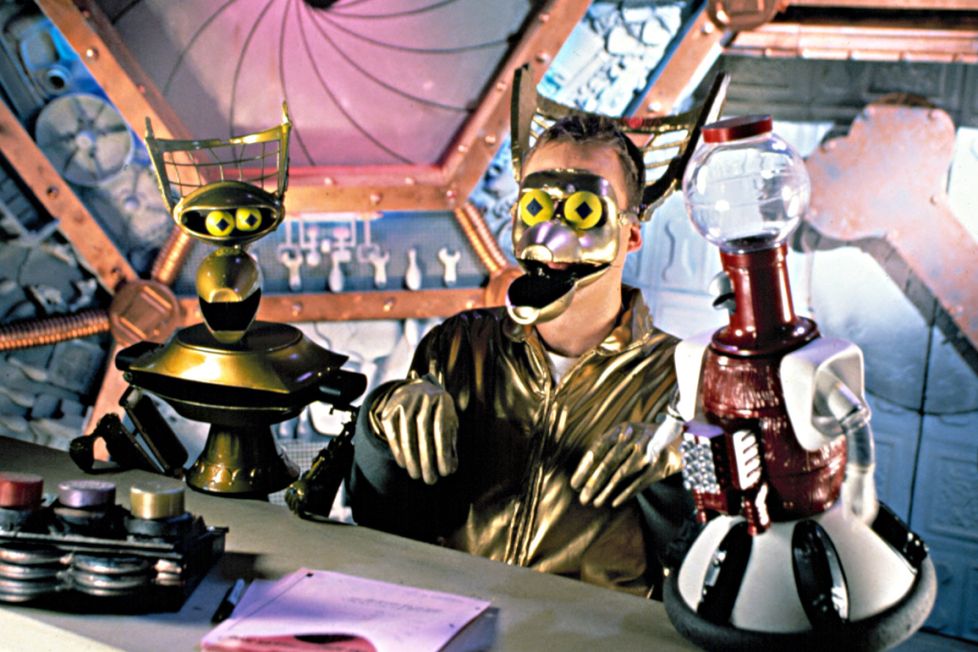 Crow, Mike turning into Crow and Servo on Mystery Science Theater 3000’s Satellite of Love