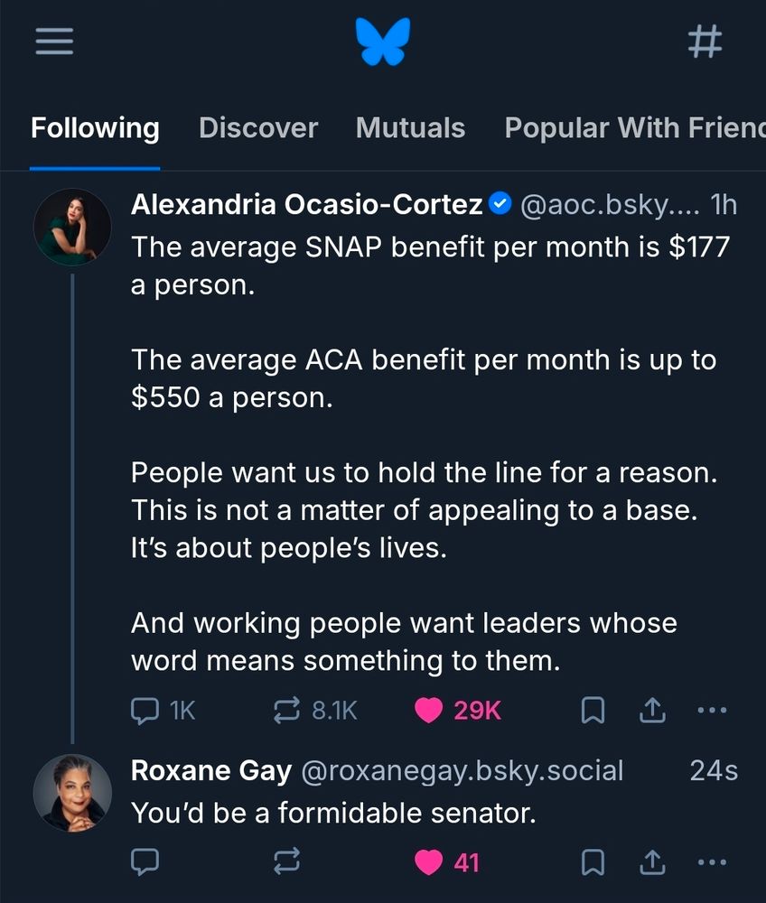 Roxane Gay probably implying AOC should become a senator by way of taking chuck Schumer's seat