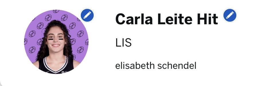 A screenshot of my fantasy football team name, Carla Leite Hit