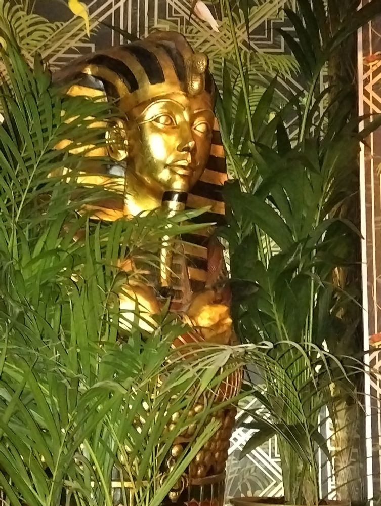 An Egyptian mummy case
