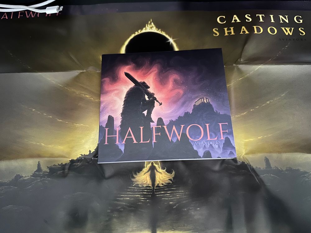 A CD case with the word Halfwolf written in large text