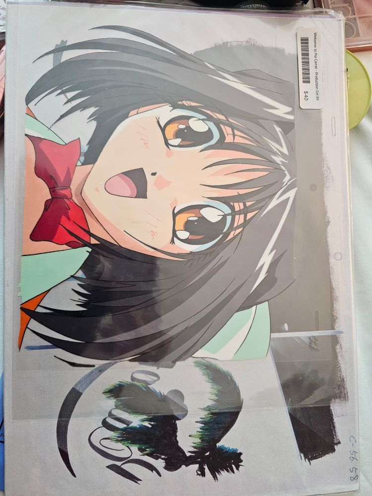 A production cel of Tsukasa Enomoto from Welcome to Pia Carrot 2DX
