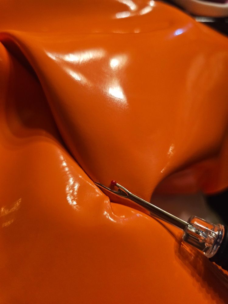 A seam ripper next to my project