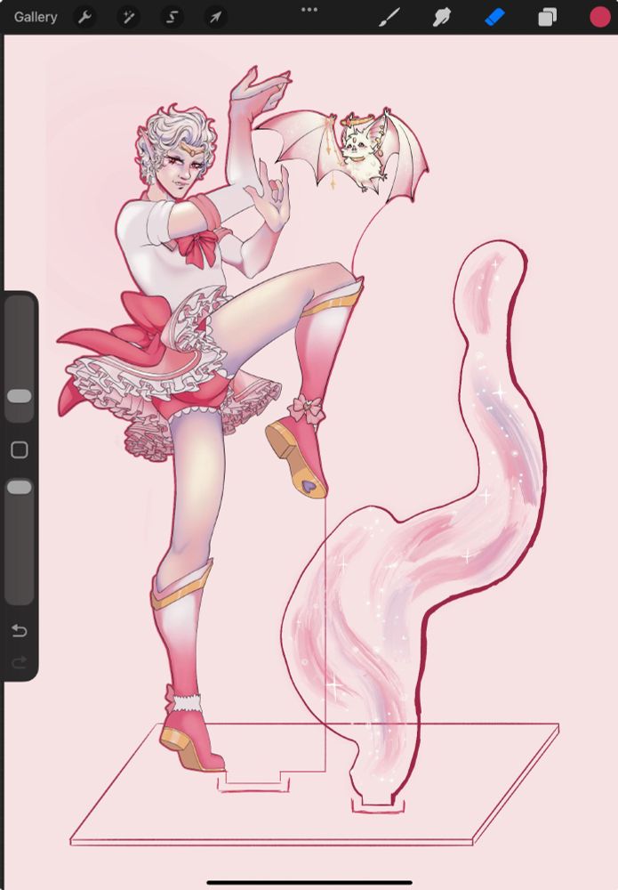 Magical Girl Astarion Standee concept, with his magical bet bat 𝒥𝑜𝓃𝒶𝓉𝒽𝒶𝓃