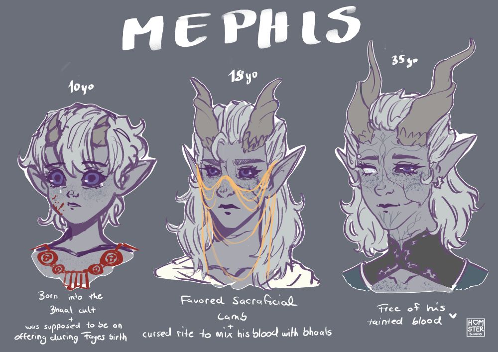A line  up of three headshots starting with mephis at 10 years old, 18  years old and 35 years old