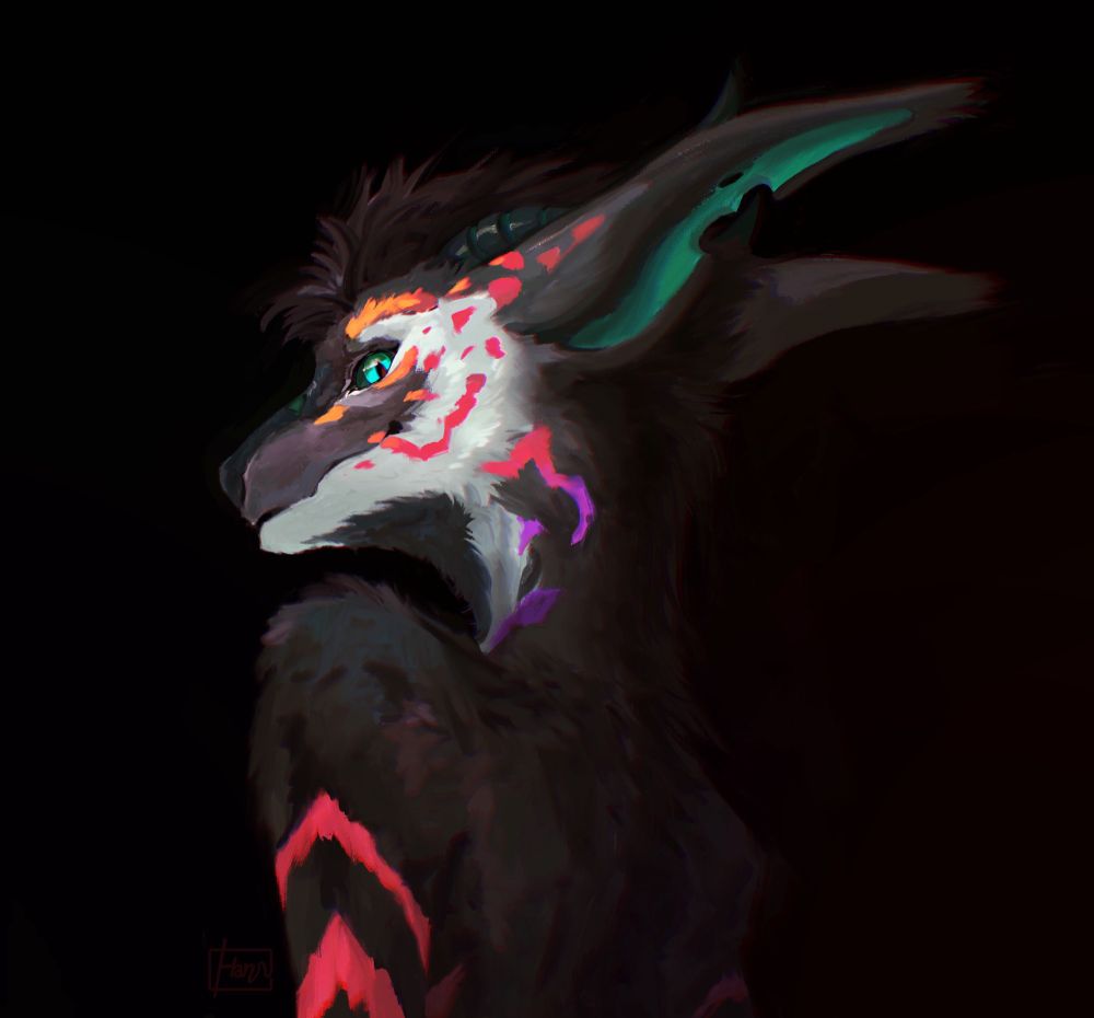 A striped vernid looks over his shoulder at you.