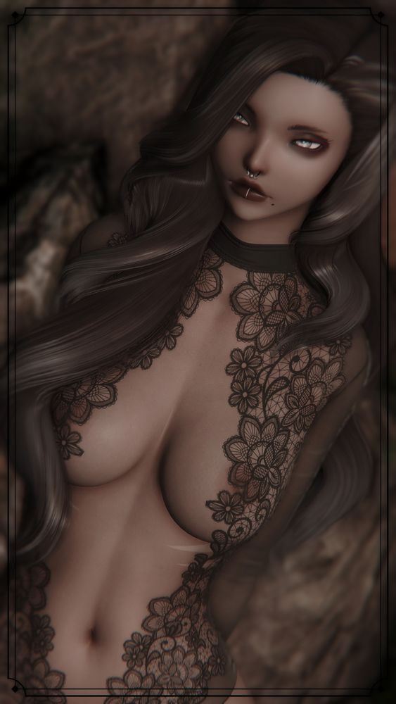 Keeper miqo'te wearing a sheer lacey bodysuit