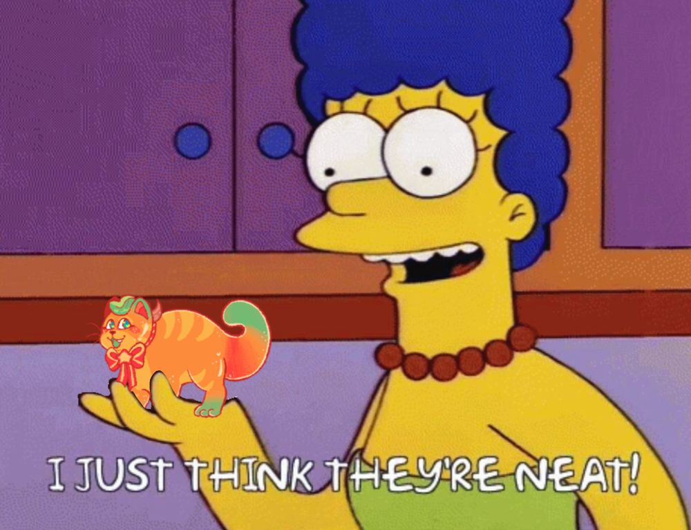 Marge Simpson holding Haden. 