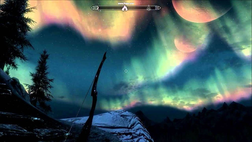 Uhhhh Aurora Borealis definitely not Skyrim 