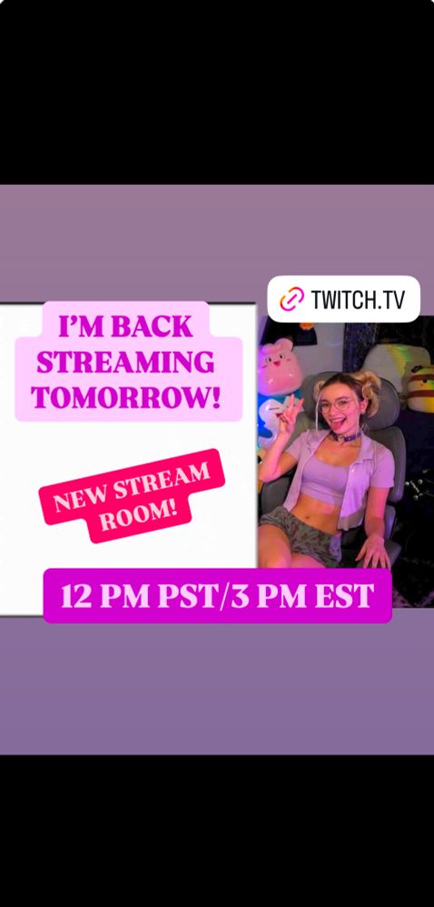 Streaming tomorrow 12 PM PST!