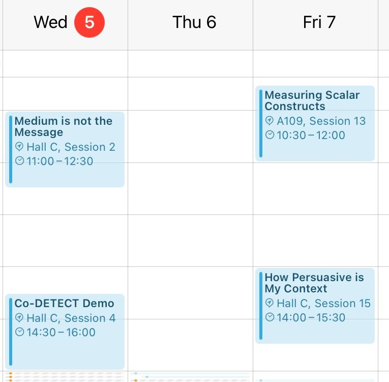 The Medium Is Not the Message: Deconfounding Document Embeddings via Linear Concept Erasure — Tuesday at 11:00, Poster

 Co-DETECT: Collaborative Discovery of Edge Cases in Text Classification — Tuesday at 14:30, Demo

Measuring Scalar Constructs in Social Science with LLMs — Friday at 10:30, Oral at CSS


How Persuasive is Your Context? — Friday at 14:00, Poster