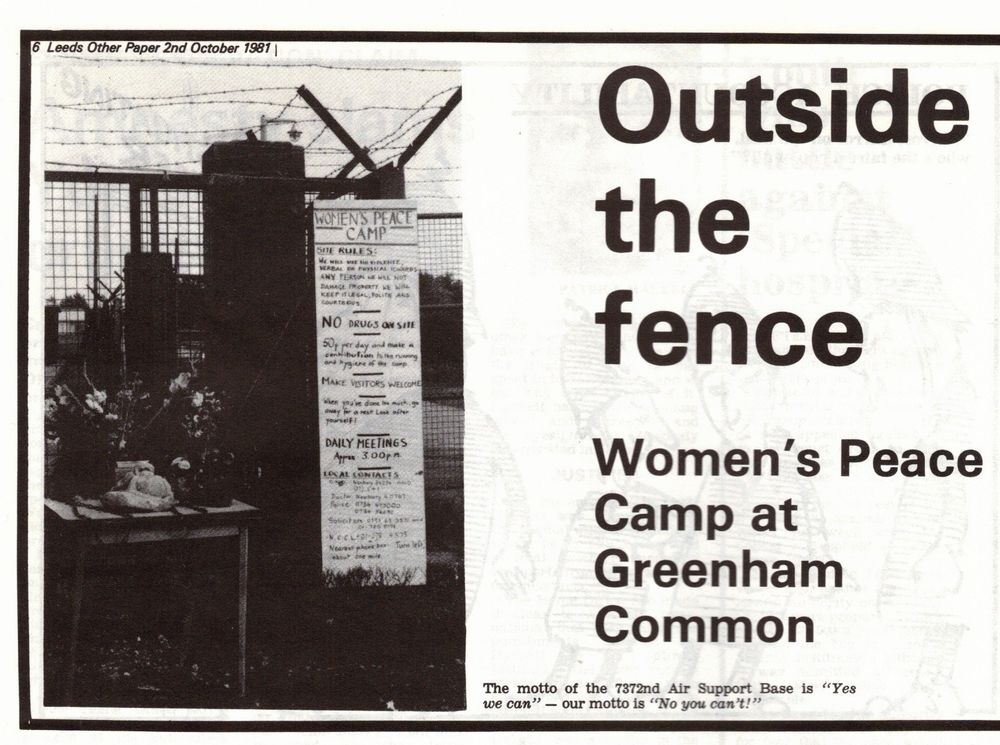 LOP 191, 2 Oct 1981, headline: Outside the fence - women's peace camp at Greenham Common