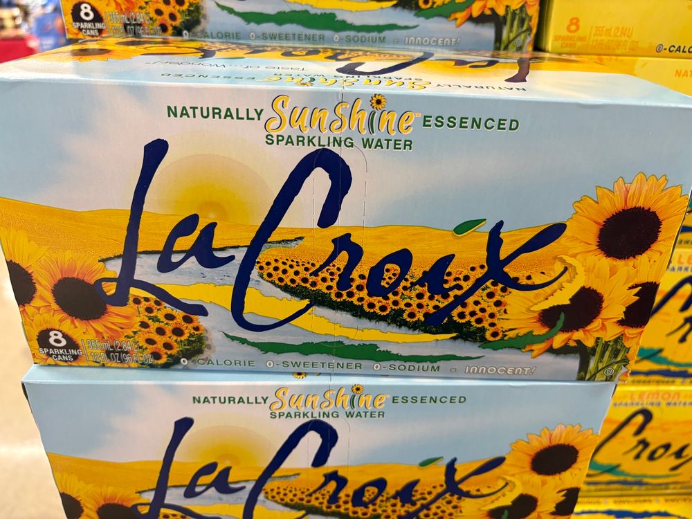 La Croix naturally sunshine essenced sparkling water